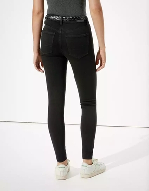 Jean American Eagle AE Dream High-Waisted Jegging Noir Femme | SPF-85150177